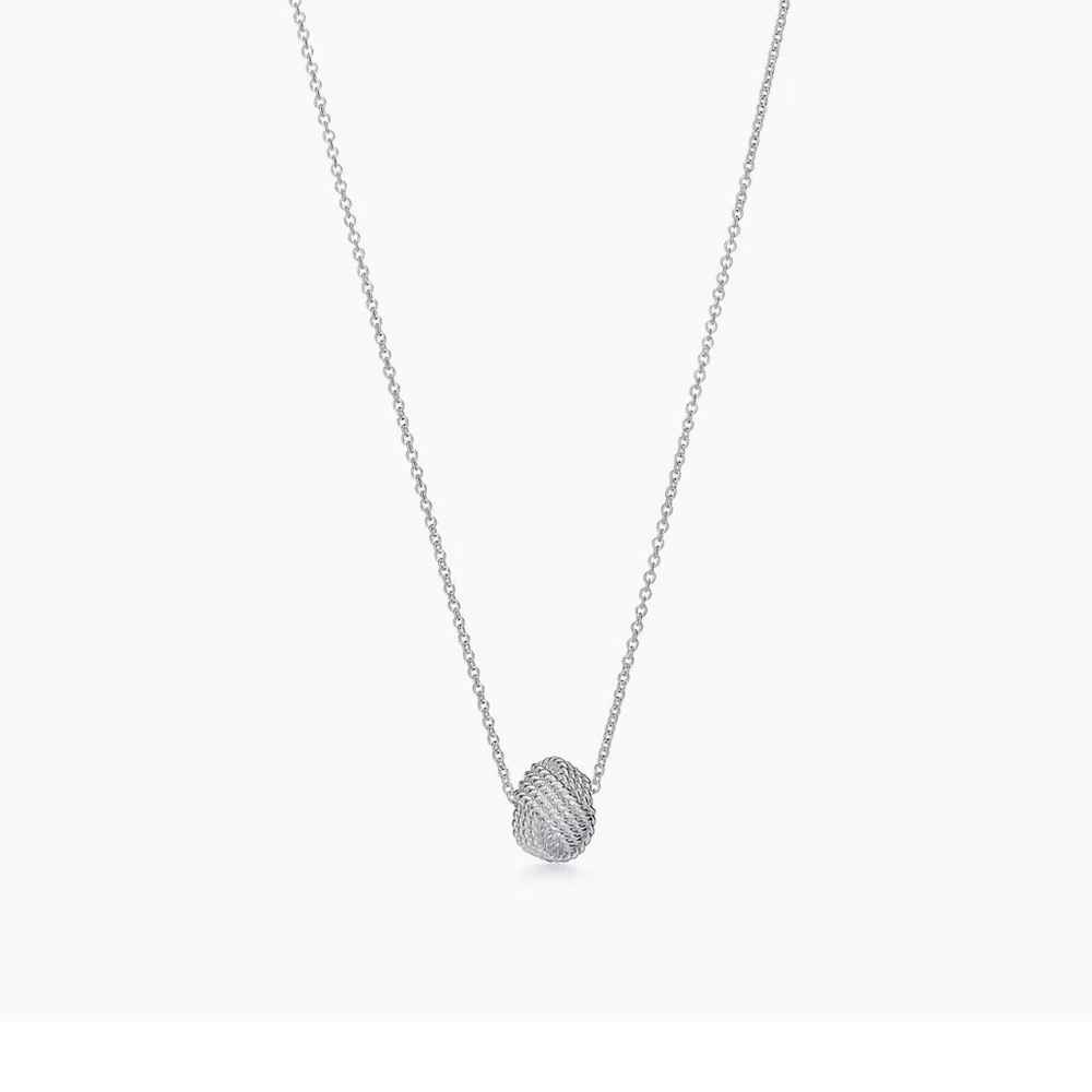 Tiffany & Co. Silver Textured Pendant Necklace